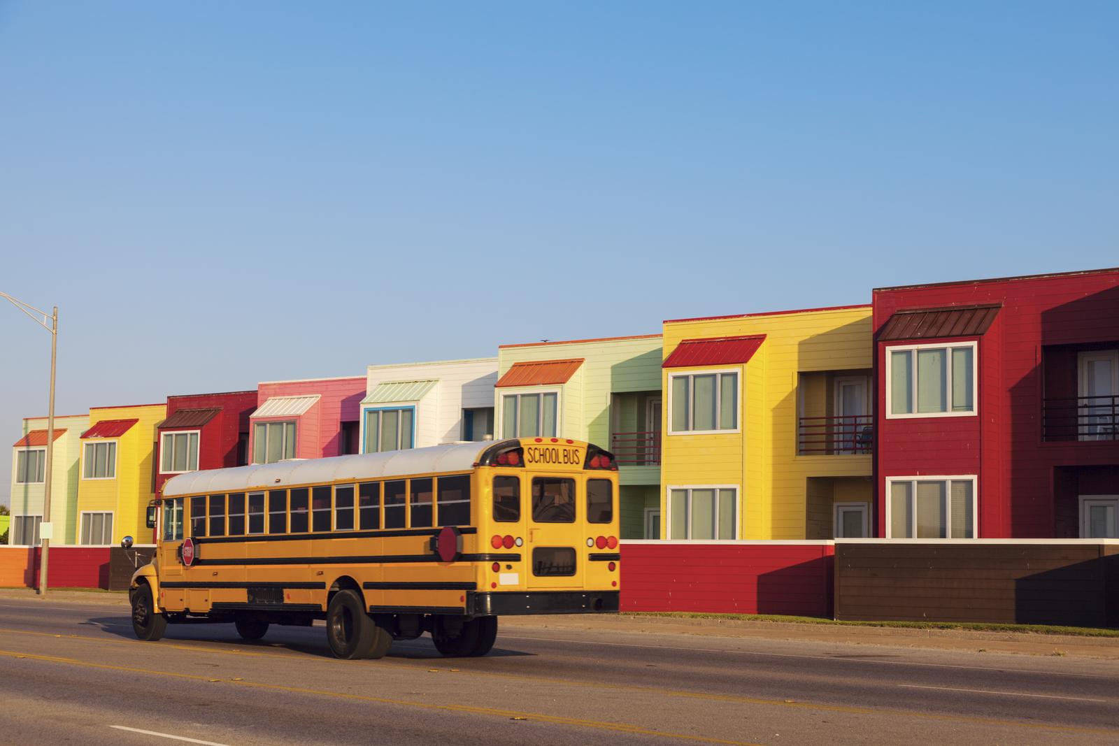 colorful apartments by the beach in Galveston Texas make for excellent photography backdrops